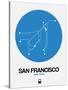 San Francisco Blue Subway Map-NaxArt-Stretched Canvas