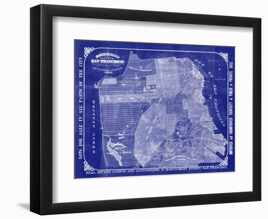 San Francisco Blueprint-Adam Shaw-Framed Art Print