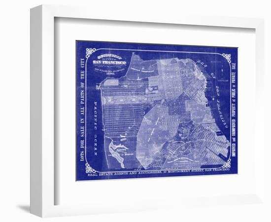 San Francisco Blueprint-Adam Shaw-Framed Art Print