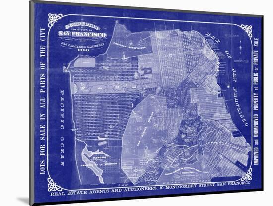 San Francisco Blueprint-Adam Shaw-Mounted Art Print