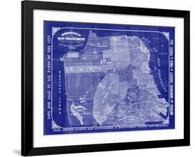 San Francisco Blueprint-Adam Shaw-Framed Art Print