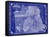 San Francisco Blueprint-Adam Shaw-Framed Stretched Canvas