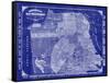 San Francisco Blueprint-Adam Shaw-Framed Stretched Canvas