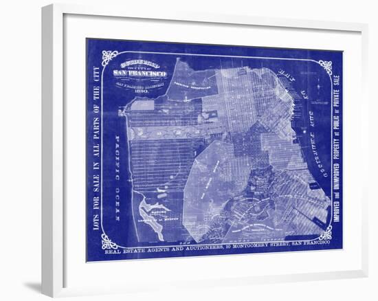 San Francisco Blueprint-Adam Shaw-Framed Art Print