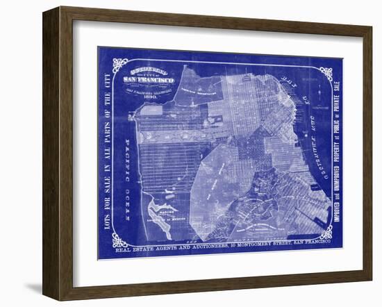 San Francisco Blueprint-Adam Shaw-Framed Art Print