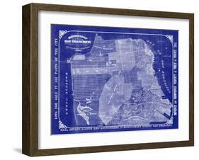 San Francisco Blueprint-Adam Shaw-Framed Art Print