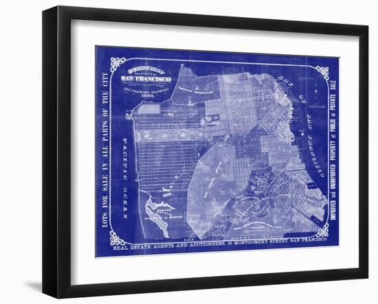 San Francisco Blueprint-Adam Shaw-Framed Art Print