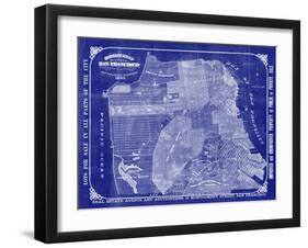 San Francisco Blueprint-Adam Shaw-Framed Art Print