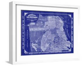 San Francisco Blueprint-Adam Shaw-Framed Art Print