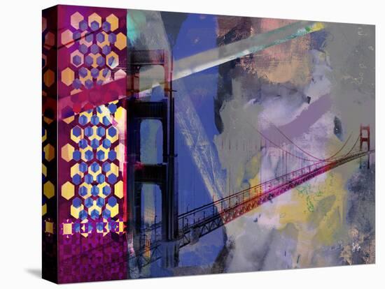 San Francisco Bridge Abstract II-Sisa Jasper-Stretched Canvas