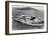 San Francisco, CA Aerial View of Alcatraz Island Photograph - San Francisco, CA-Lantern Press-Framed Art Print