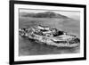 San Francisco, CA Aerial View of Alcatraz Island Photograph - San Francisco, CA-Lantern Press-Framed Art Print