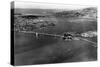 San Francisco, CA Aerial View of Bridges and Bay Photograph - San Francisco, CA-Lantern Press-Stretched Canvas