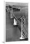 San Francisco, CA Aerial View of Oakland Bay Bridge Photograph - San Francisco, CA-Lantern Press-Framed Art Print