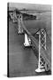 San Francisco, CA Aerial View of Oakland Bay Bridge Photograph - San Francisco, CA-Lantern Press-Stretched Canvas