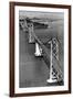 San Francisco, CA Aerial View of Oakland Bay Bridge Photograph - San Francisco, CA-Lantern Press-Framed Art Print