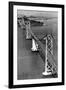 San Francisco, CA Aerial View of Oakland Bay Bridge Photograph - San Francisco, CA-Lantern Press-Framed Art Print