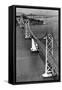 San Francisco, CA Aerial View of Oakland Bay Bridge Photograph - San Francisco, CA-Lantern Press-Framed Stretched Canvas