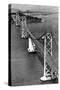 San Francisco, CA Aerial View of Oakland Bay Bridge Photograph - San Francisco, CA-Lantern Press-Stretched Canvas