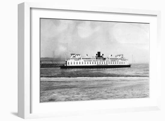 San Francisco, CA Bay with Redwood Empire Ferry Photograph - San Francisco, CA-Lantern Press-Framed Art Print