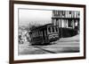 San Francisco, CA Cable Cars up Russian Hill Photograph - San Francisco, CA-Lantern Press-Framed Art Print