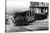 San Francisco, CA Cable Cars up Russian Hill Photograph - San Francisco, CA-Lantern Press-Stretched Canvas