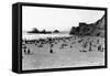 San Francisco, CA Cliff House and Beach Scene Photograph - San Francisco, CA-Lantern Press-Framed Stretched Canvas