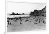 San Francisco, CA Cliff House and Beach Scene Photograph - San Francisco, CA-Lantern Press-Framed Art Print