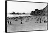 San Francisco, CA Cliff House and Beach Scene Photograph - San Francisco, CA-Lantern Press-Framed Stretched Canvas