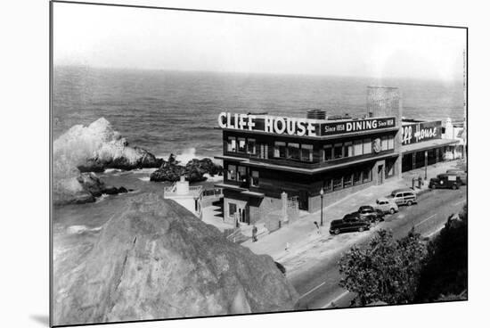 San Francisco, CA Cliff House View and Seal Rocks Photograph - San Francisco, CA-Lantern Press-Mounted Art Print