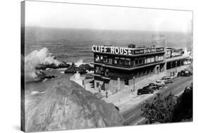 San Francisco, CA Cliff House View and Seal Rocks Photograph - San Francisco, CA-Lantern Press-Stretched Canvas