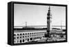 San Francisco, CA Ferry Building Waterfront Photograph - San Francisco, CA-Lantern Press-Framed Stretched Canvas