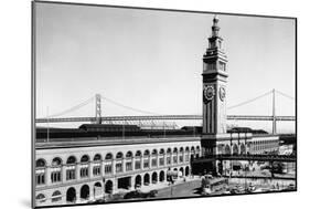 San Francisco, CA Ferry Building Waterfront Photograph - San Francisco, CA-Lantern Press-Mounted Art Print