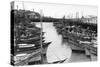 San Francisco, CA Fisherman's Wharf Boats Photograph - San Francisco, CA-Lantern Press-Stretched Canvas