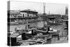 San Francisco, CA Fisherman's Wharf Scene Photograph - San Francisco, CA-Lantern Press-Stretched Canvas