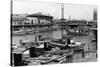 San Francisco, CA Fisherman's Wharf Scene Photograph - San Francisco, CA-Lantern Press-Stretched Canvas