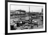 San Francisco, CA Fisherman's Wharf Scene Photograph - San Francisco, CA-Lantern Press-Framed Art Print