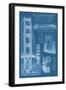 San Francisco, CA, Golden Gate Bridge Technical Blueprint-Lantern Press-Framed Art Print