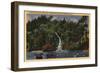 San Francisco, CA - Golden Gate Park, Stow Lake, Huntington Falls-Lantern Press-Framed Art Print