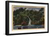 San Francisco, CA - Golden Gate Park, Stow Lake, Huntington Falls-Lantern Press-Framed Art Print