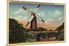 San Francisco, CA - Golden Gate Park, the Dutch Windmill-Lantern Press-Mounted Art Print