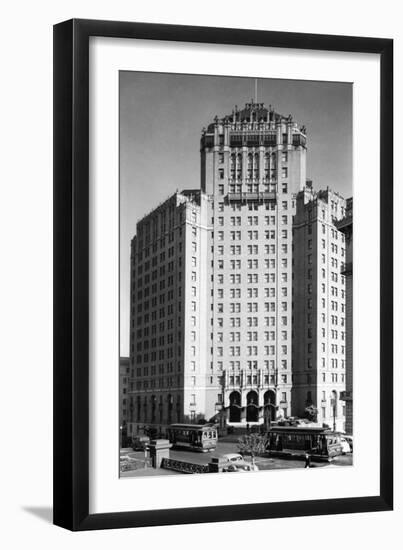 San Francisco, CA Mark Hopkins Hotel Photograph - San Francisco, CA-Lantern Press-Framed Art Print