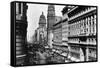 San Francisco, CA Market Street from Fifth Photograph - San Francisco, CA-Lantern Press-Framed Stretched Canvas