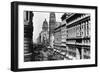 San Francisco, CA Market Street from Fifth Photograph - San Francisco, CA-Lantern Press-Framed Art Print