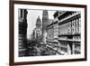 San Francisco, CA Market Street from Fifth Photograph - San Francisco, CA-Lantern Press-Framed Art Print