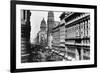 San Francisco, CA Market Street from Fifth Photograph - San Francisco, CA-Lantern Press-Framed Art Print