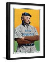 San Francisco, CA, San Francisco Pacific Coast League, Williams, Baseball Card-Lantern Press-Framed Art Print