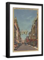 San Francisco, CA - Street Scene of Chinatown-Lantern Press-Framed Art Print