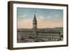 San Francisco, CA - Union Ferry Terminal Building-Lantern Press-Framed Art Print