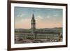 San Francisco, CA - Union Ferry Terminal Building-Lantern Press-Framed Art Print